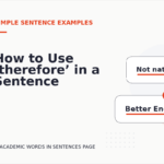 How to Use ‘therefore’ in a Sentence