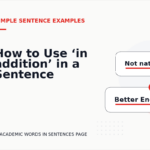 How to Use ‘in addition’ in a Sentence