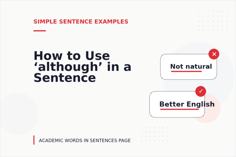 How to Use ‘although’ in a Sentence
