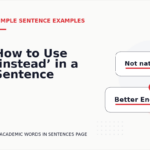 How to Use ‘instead’ in a Sentence