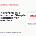 Therefore in a Sentence: Simple Examples for Learners
