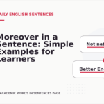 Moreover in a Sentence: Simple Examples for Learners