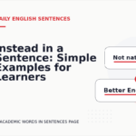 Instead in a Sentence: Simple Examples for Learners
