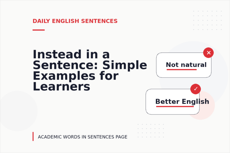 Instead in a Sentence: Simple Examples for Learners