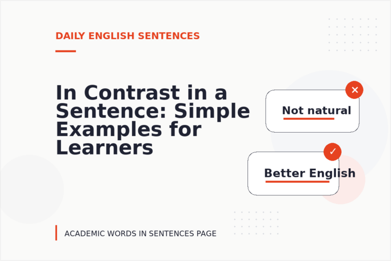 In Contrast in a Sentence: Simple Examples for Learners