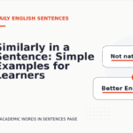 Similarly in a Sentence: Simple Examples for Learners
