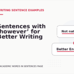 Sentences with ‘however’ for Better Writing