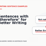 Sentences with ‘therefore’ for Better Writing