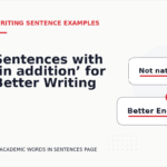 Sentences with ‘in addition’ for Better Writing