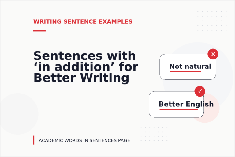 Sentences with ‘in addition’ for Better Writing