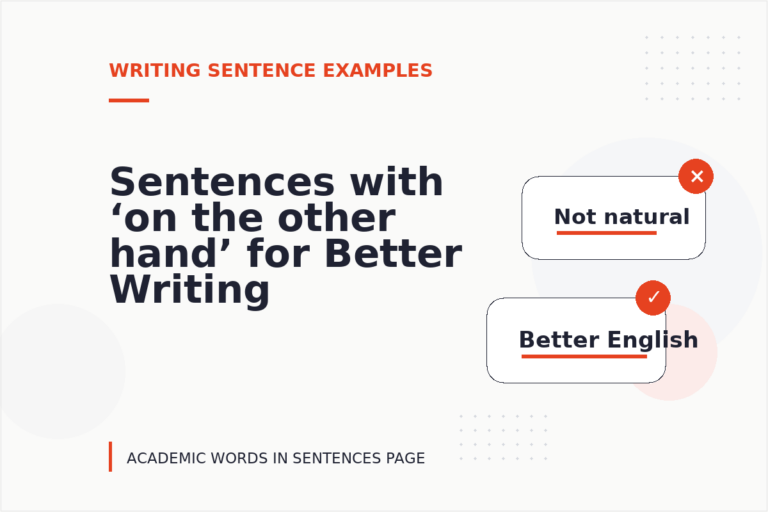 Sentences with ‘on the other hand’ for Better Writing Sentences with ‘on the other hand’ for Better Writing