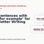 Sentences with ‘for example’ for Better Writing