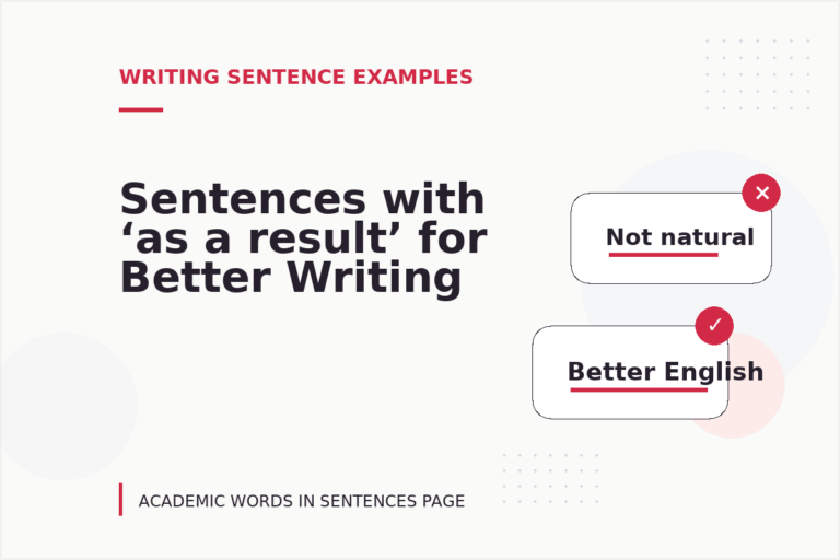Sentences with ‘as a result’ for Better Writing