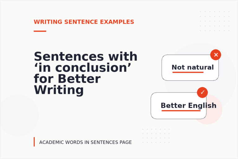Sentences with ‘in conclusion’ for Better Writing