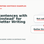 Sentences with ‘instead’ for Better Writing