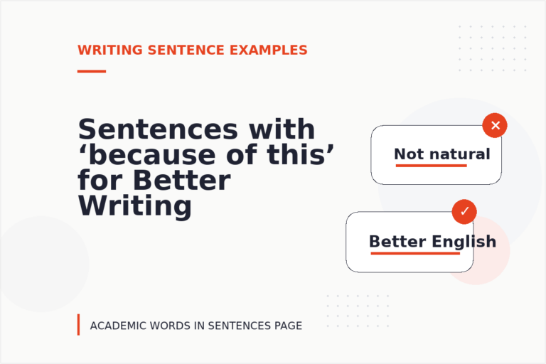Sentences with ‘because of this’ for Better Writing Sentences with ‘because of this’ for Better Writing