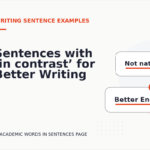 Sentences with ‘in contrast’ for Better Writing