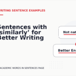 Sentences with ‘similarly’ for Better Writing