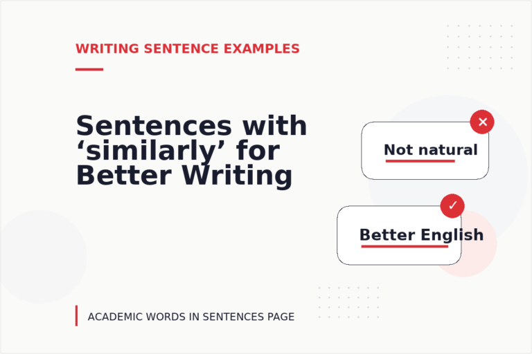 Sentences with ‘similarly’ for Better Writing Sentences with ‘similarly’ for Better Writing