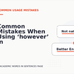 Common Mistakes When Using ‘however’ in a Sentence