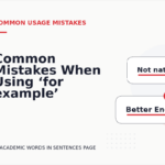 Common Mistakes When Using ‘for example’ in a Sentence
