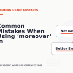 Common Mistakes When Using ‘moreover’ in a Sentence