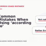 Common Mistakes When Using ‘according to’ in a Sentence